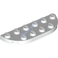 Деталь Лего Пластина Круглая Угол 2 х 6 Двойной Цвет Белый