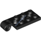 Деталь Лего Петля Пластина 2 х 4 С Пин Отверстием И 3 Отверстиями - Верх Цвет Черный