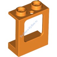 Деталь Лего Окно 1 х 2 х 2 С Отверстием Сверху И Снизу Под Стекло Цвет Оранжевый