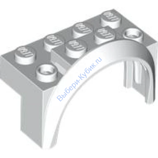 Деталь Лего Брызговик 4 x 2 1/2 x 2 С Круглой Дугой Цвет Белый