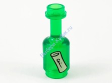 Деталь Лего Бутылка С Запиской Цвет Прозрачно-Зеленый