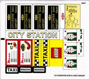 Наклейки К Набору Лего 60050 "Железнодорожная станция"