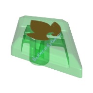 Деталь Лего Плитка Модифицированная 1 х 2 Кристалл со Стихией Земля Цвет Прозрачно-Зеленый