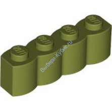 Деталь Лего Кубик Модифицированный 1 х 4 Бревно Цвет Оливковый Зеленый