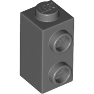 Деталь Лего Кубик Модифицированный 1 x 1 x 1 2/3 С Штырьками На Стороне Цвет ТЕМНО-СЕРЫЙ