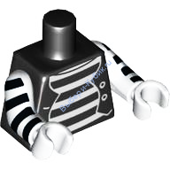 Деталь Лего Торс С Рисунком Цвет Черный