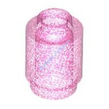 Деталь Лего Кубик Круглый 1 х 1 Открытый Штырек Цвет Прозрачно-Розовый-Сатин