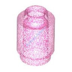 Деталь Лего Кубик Круглый 1 х 1 Открытый Штырек Цвет Прозрачно-Розовый-Сатин