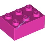 Деталь Лего Кубик 2 х 3 Цвет Темно-Розовый