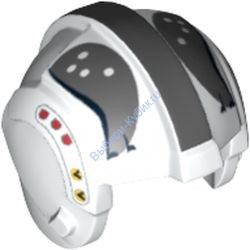 Деталь Лего Шлем С Рисунком Цвет Белый