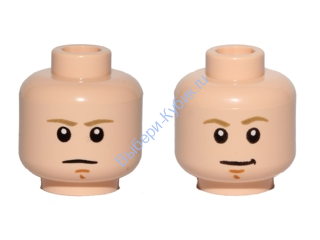 Деталь Лего Голова Минифигурки Двухсторонняя Цвет Светло-Телесный