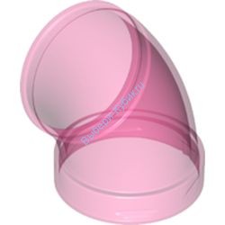 Деталь Лего Труба Изогнутая 45 Цвет Прозрачно-Розовый