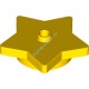 Деталь Лего Пластина Круглая 4 x 4 x 2/3 Со Звездой И 1 Открытой Шпилькой Цвет Желтый