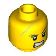 Б/У!!!! Деталь Лего Голова Минифигурки Двусторонняя Цвет: Желтый