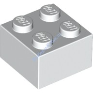 Деталь Лего Кубик 2 х 2 Цвет Белый