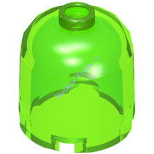 Деталь Лего Кубик Круглый 2 х 2 х 1 2/3 Верх Купола - Пустотелый Штырек Цвет Прозрачно-Ярко-Зеленый