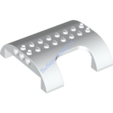 Деталь Лего Скос Изогнутый 8 x 8 x 2 Двойной С Вырезом Цвет Белый