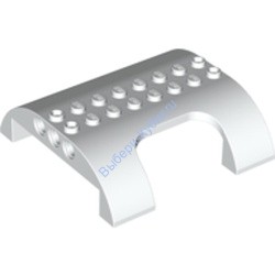 Деталь Лего Скос Изогнутый 8 x 8 x 2 Двойной С Вырезом Цвет Белый