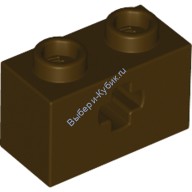 Деталь Лего Техник Кубик 1 х 2 С Отверстием Под Ось Цвет Темно-Коричневый