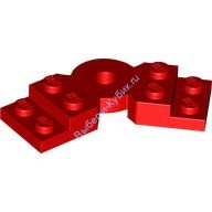 Деталь Лего Пластина 2 x 6 x 2/3 Изогнутая С Отверстием В Центре Цвет Красный