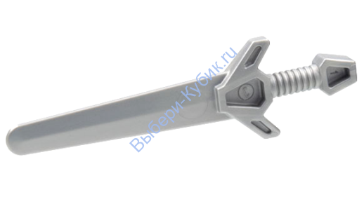 Деталь Лего Большой Меч Угловой Цвет Перламутрово-Светло-Серый