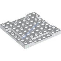 Деталь Лего Кубик Модифицированный 8 x 8 x 2/3 С Углублениями 1 х 4 Цвет Белый