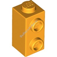 Деталь Лего Кубик Модифицированный 1 x 1 x 1 2/3 С Штырьками На Стороне Цвет Ярко-Светло-Оранжевый