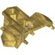Деталь Лего Наплечная Броня С Ножнами Для Двух Катан И Отверстием Цвет Перламутрово-Золотой