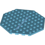 Деталь Лего Пластина 10 х 10 Восьмиугольник С Отверстием Цвет Умеренно-Лазурный