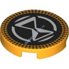 Деталь Лего Плитка Круглая 2 х 2 Песочные Часы Цвет Ярко-Светло-Оранжевый