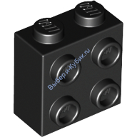 Деталь Лего Кубик Модифицированный1 x 2 x 1 2/3 С Штырьками На Стороне Цвет Черный