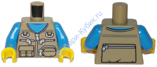 Деталь Лего Торс С Рисунком Цвет Темно-Песочный