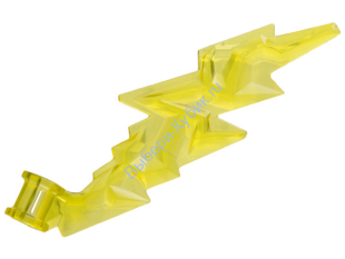 Деталь Лего Волновая Угловая Молния С Отверстием Для Оси Цвет Прозрачно-Желтый
