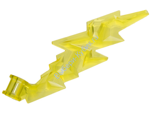 Деталь Лего Волновая Угловая Молния С Отверстием Для Оси Цвет Прозрачно-Желтый