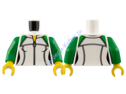 Деталь Лего Торс С Рисунком Цвет Белый