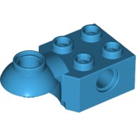 Деталь Лего Техник Кубик Модифицированный 2 х 2 С Отверстием Под Пин И Половиной Поворотного Шарнира (Верх) Цвет Темно-Лазурный