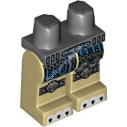 Деталь Лего Ноги С Рисунком Цвет Темно-Серый