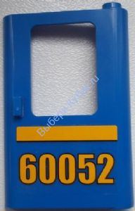 Деталь Лего Дверь 1 х 4 х 5 Поезда Правая с Окном Цвет Синий