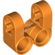 Деталь Лего Техник Коннектор Перпендикулярный Двойной Разделенный Цвет Оранжевый