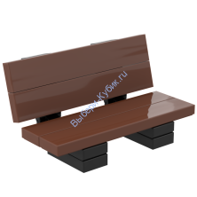 Набор деталей Лего ОТ Выбери Кубик Скамейка Черный - коричневый