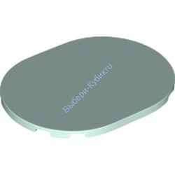 Плитка Круглая 6 x 8 Овальная Цвет Светлая Аква