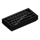 Деталь Лего Плитка 1 х 2 С Рисунком Клавиатура Цвет Черный