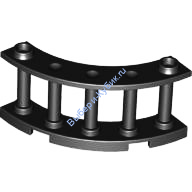 Деталь Лего Забор Из Прутьев 4 х 4 х 2 Закругленный Цвет Черный