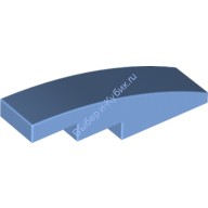 Деталь Лего Скос Закругленный 4 х 1 Без Штырьков Цвет Голубой