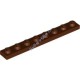 Деталь Лего Пластина 1 х 8 Цвет Коричневый