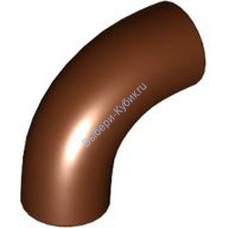 Деталь Лего Кубик Круглый 1 х 1 D. 90 Градусов - Без Шляпки - Тип 2 - С Отверстием Под Ось 8 Цвет Коричневый