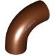 Деталь Лего Кубик Круглый 1 х 1 D. 90 Градусов - Без Шляпки - Тип 2 - С Отверстием Под Ось 8 Цвет Коричневый