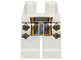Деталь Лего Ноги С Рисунком Цвет Белый