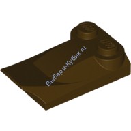 Деталь Лего Кубик Модифицированный 3 x 2 x 2/3 С Двумя Штырьками И Наконечником Крыла Цвет Темно-Коричневый