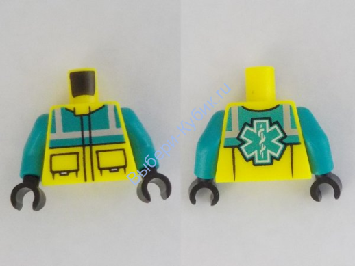 Деталь Лего Торс С Рисунком Цвет Неоново-Желтый